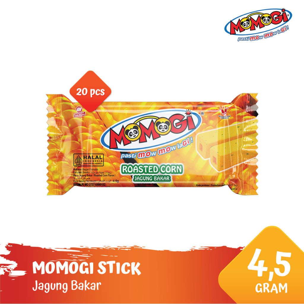 

Momogi Stick Snack Makanan Ringan 4.5gr - Jagung Bakar [1 Box 20 Pcs]