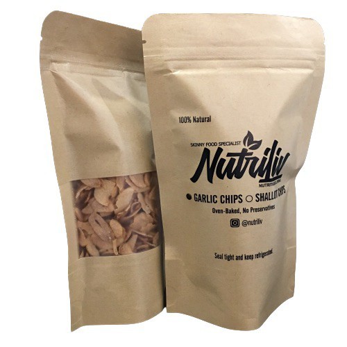 

3 Bungkus Nutriliv Baked Garlic Chips Bawang Putih Panggang Tidak Digoreng