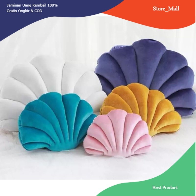 【 DISKON 】 BANTAL KERANG UNIK BANTAL SOFA BANTAL KURSI BENTUK KERANG/BANTAL SOFA KERANG LUCU DAN UNI