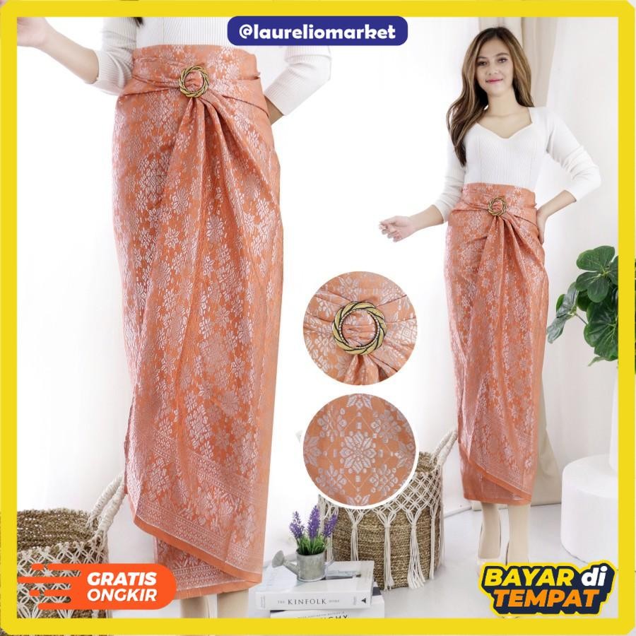Promo Rok Lilit Batik Bawahan Kebaya Rok Wisuda Rok Kondangan Rok Songket Mewah rok kebaya - MERAH