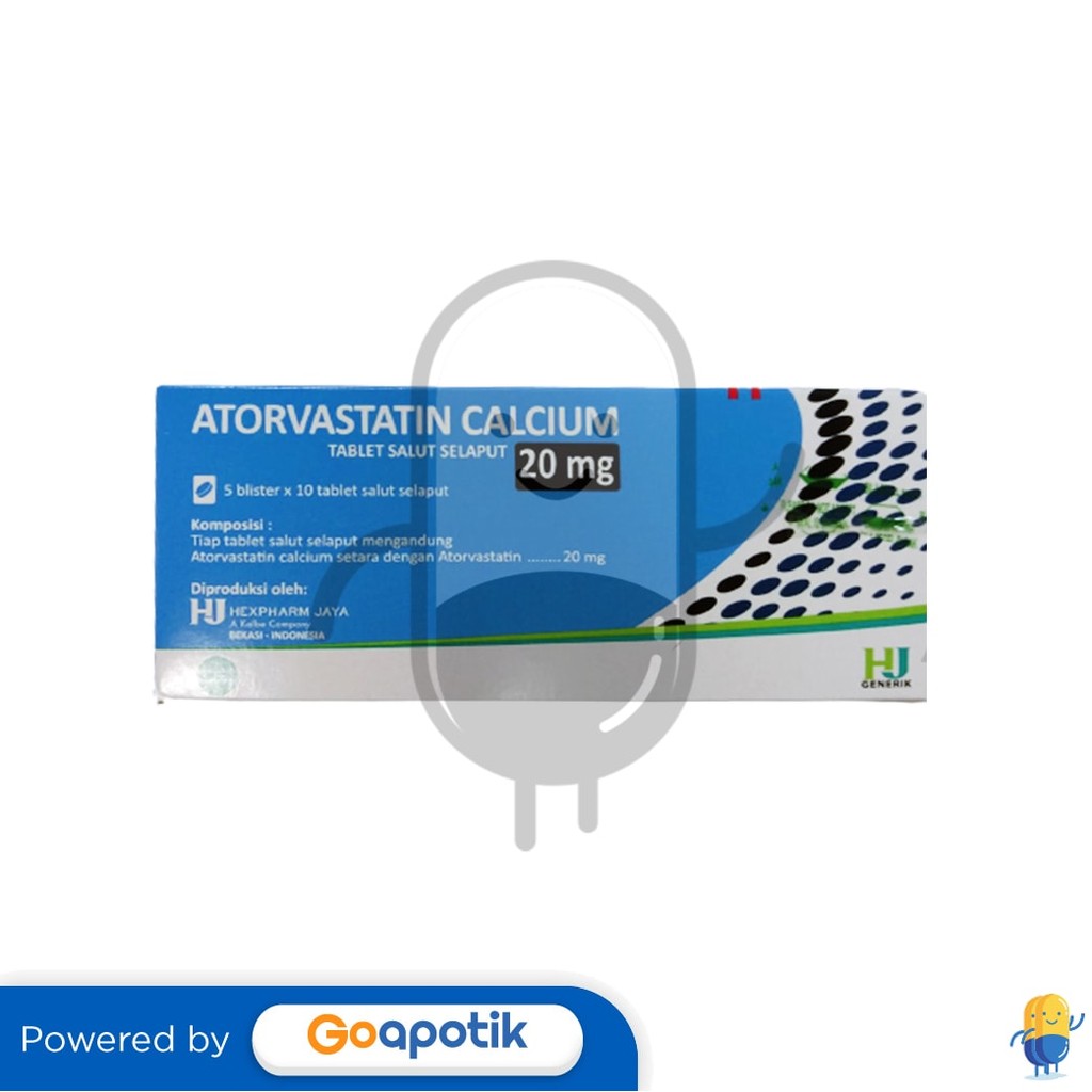 Atorvastatin Calcium Hexpharm 20 Mg Box 50 Tablet