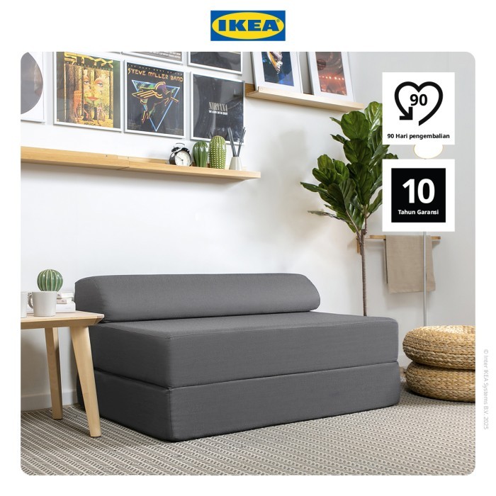 IKEA NYKIL Sofa bed Abu-Abu Tua 2 Dudukan