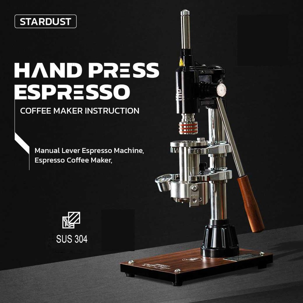 STARDUST Mesin Kopi Espresso Manual Coffee Maker Hand Press 16 Bar - K001 -RT