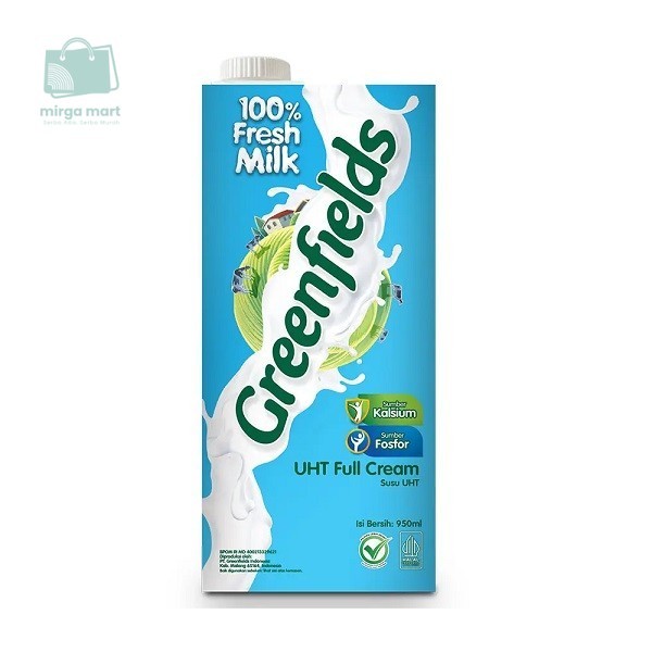 

GREENFIELDS UHT FULL CREAM MILK 950 ML