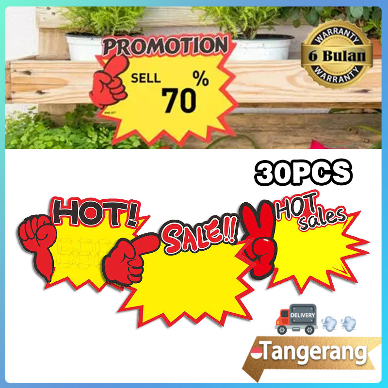 

30pcs Label Harga Pop Card Price Tag Kartu Promosi Kertas Penjepit Harga Kartu Promosi