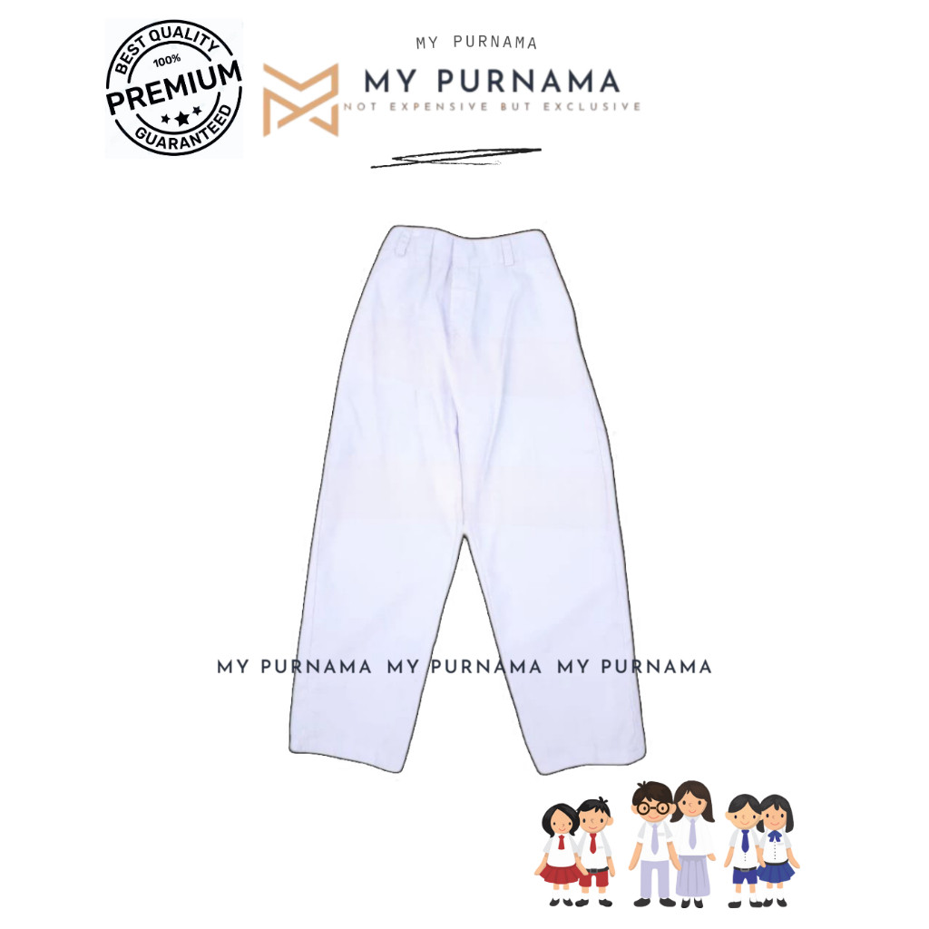 

CELANA PANJANG Sekolah SD Laki SD Seragam Sekolah SD Pramuka MI Warna PUTIH - My Purnama