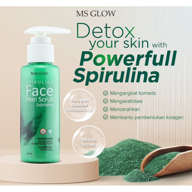MS GLOW FACE PEEL SCRUB / SCRUB WAJAH / EKSFOLIASI KULIT/ KOMEDO HITAM