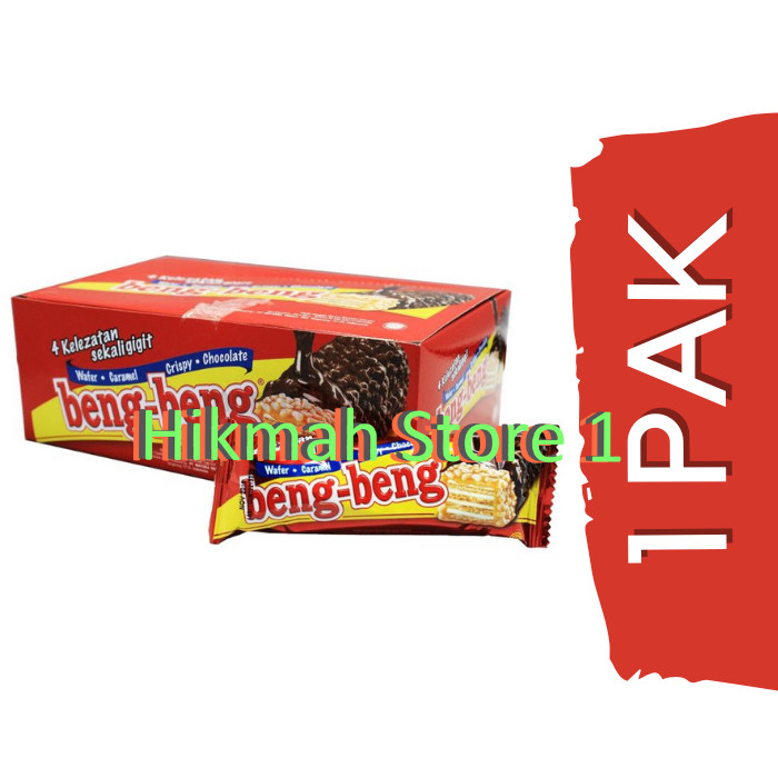 

Beng-beng Wafer Caramel Crispy Chocolate - 1 box (22 gr x 20 pcs)