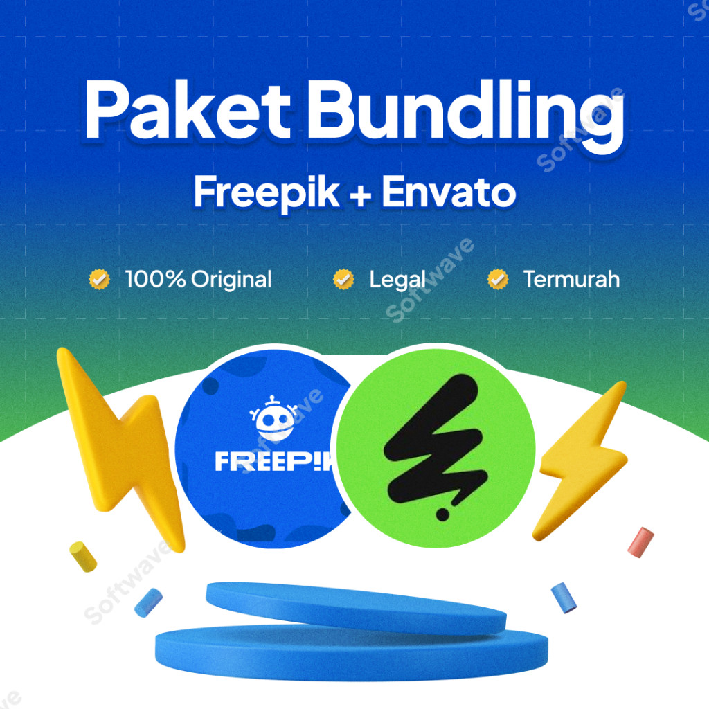 FREEPIK ENVATO PAKET BUNDLING 1 BULAN HEMAT FULL GARANSI