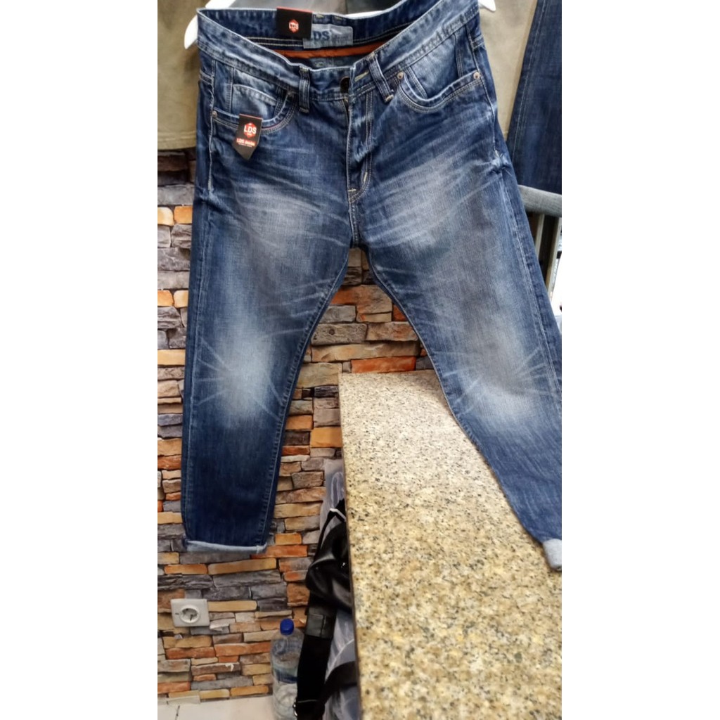 Produk CELANA PRIA PREMIUM LDS DENIM // CELANA JEANS FASHION // SNOW WASH LDS DENIM Barang Berkwalit