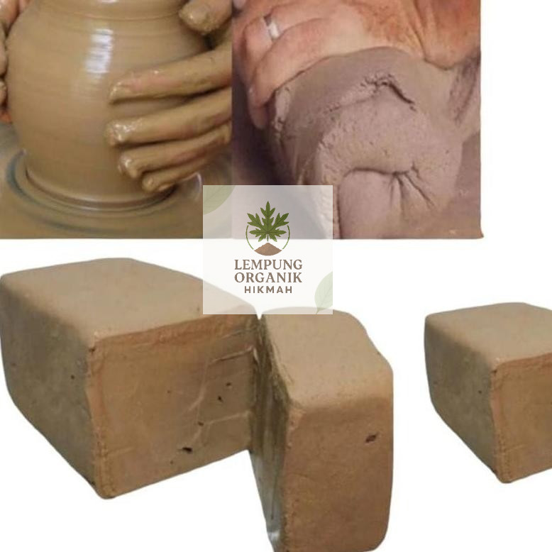 Tanah Liat Lempung 1kg Prakarya Anak Sekolah / Tanah Lempung Asli Organik Clay