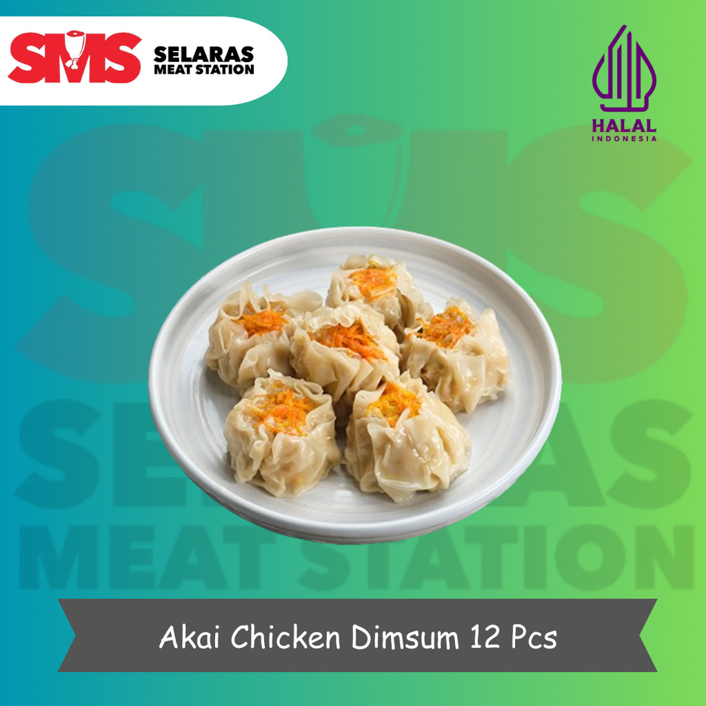 

Akai Chicken Dimsum Isi 12 pcs - Dimsum Ayam 250gr - Selarasmeatshop