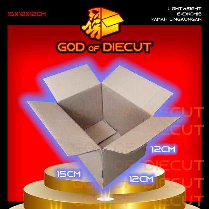 

15x12x12 cm kardus box kotak karton packing barang polos baru
