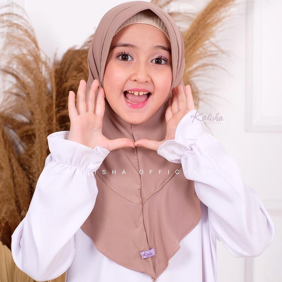 Kerudung Anak Pet Antem Jersey Lembut 3-7 Tahun - Jilbab Anak Perempuan Instan