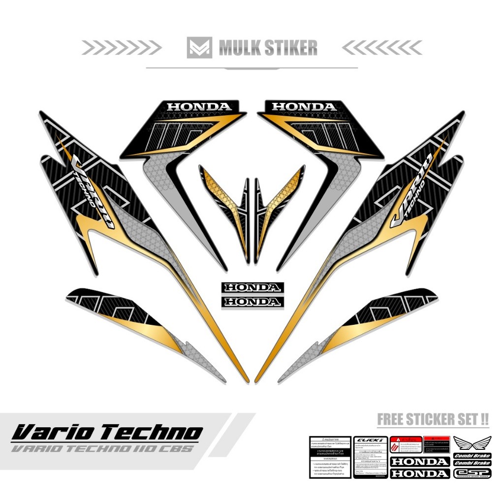 Striping Vario Techno 110 Cbs Motif 75 / Vario Karbu 110 / Click 110 / Vario Lama 110 / Click 110 I 