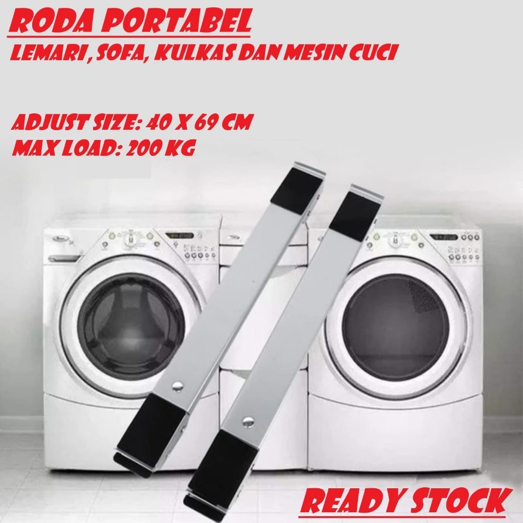 Roda Lemari Portable Tatakan Mesin Cuci Kaki Kulkas Tatakan Sofa