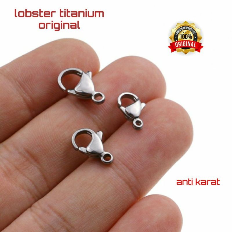 KOKOT UDANG CANTELAN KALUNG KONEKTOR KALUNG TITANIUM STAINLESTEEL ANTI KARAT