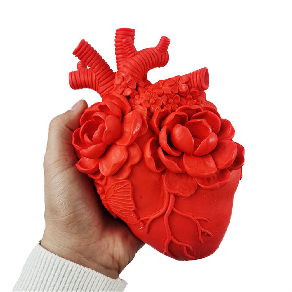 

3D Simulation Human Organ Silicone Mold Creative Large Heart Candle Gypsum Making Kit DIY Handmade Craft Plaster Resin Soap Mold