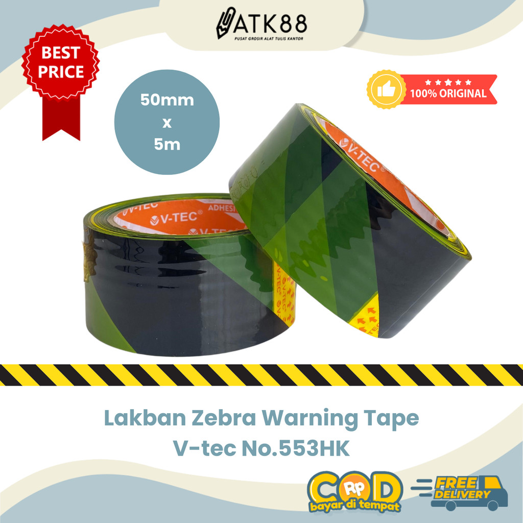 

[ATK88] Lakban Kuning Hitam / Police Line Tape 48MM x 75 Yard 45 Micron – Warning Tape Kuat & Tahan Cuaca