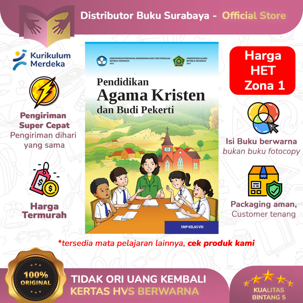 Buku Agama Kristen Kelas 8 SMP - Buku Paket Siswa - Kurikulum Merdeka