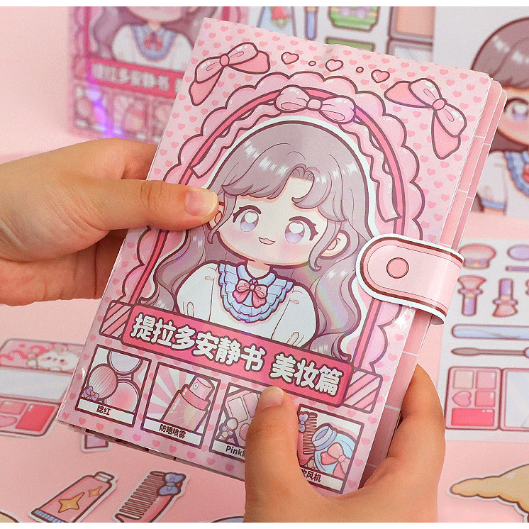 

Quite Book Buku Mainan Kertas Stiker DIY Mainan Edukasi Anak Edisi Dodogirl TLD136