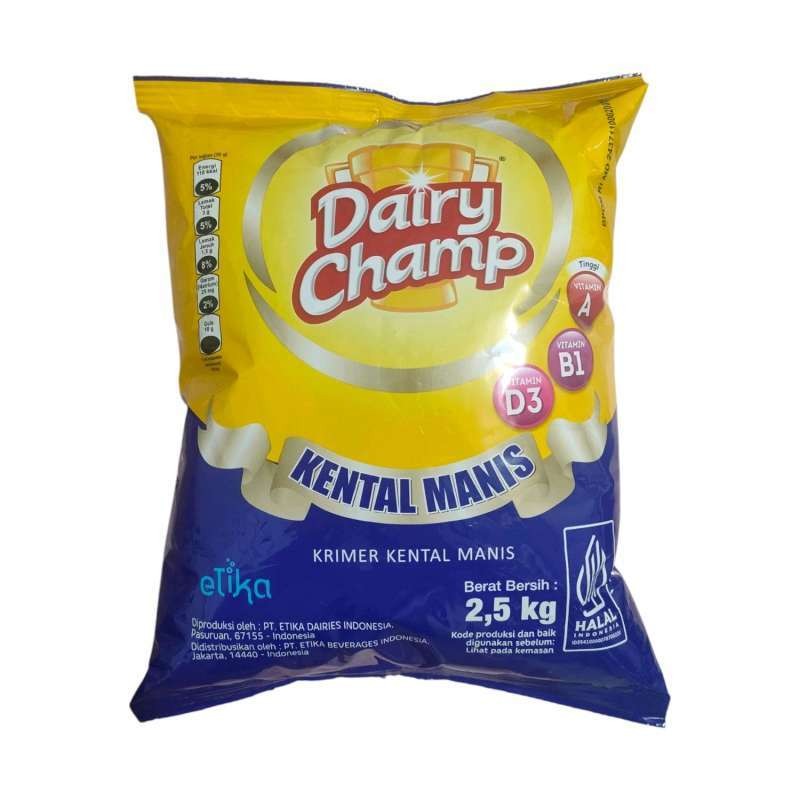 

Dairy Champ Krimer Kental Manis Pillow Pack 2,5 Kg