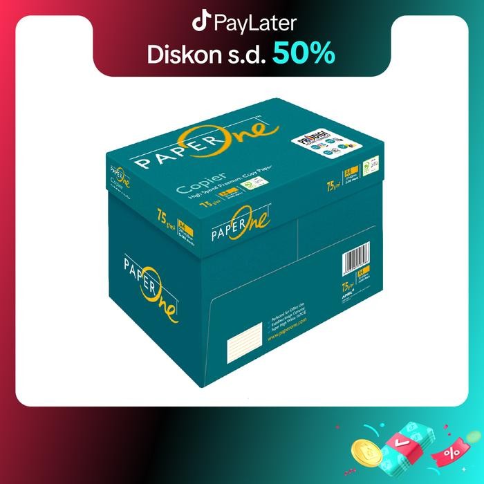 

PaperOne Kertas A4 75gr Copier 1 Box (2500 lembar) Kertas HVS
