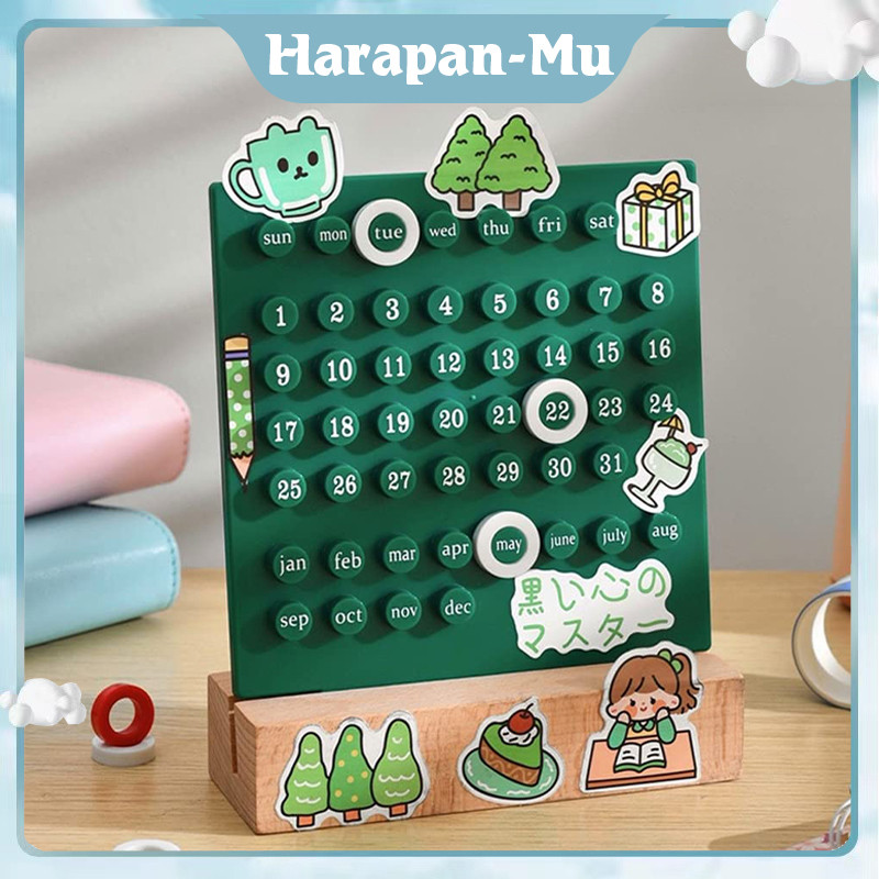 

Kreatif Waktu Abadi Kalender Meja Diy Kawaii Kalender Meja Lucu Tanggal Rekaman Hadiah Set