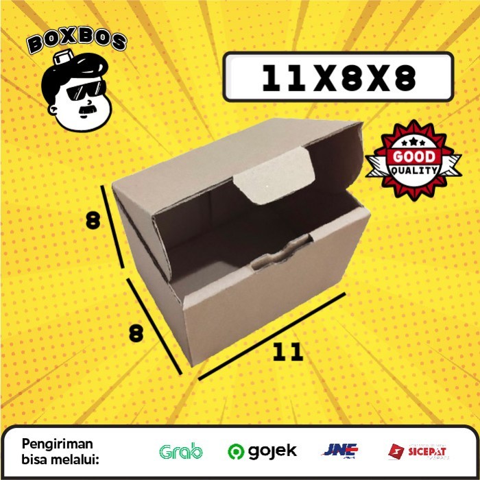 

11X8X8 CM Pizza KARDUS Corrugated Packaging Box packing Diecut