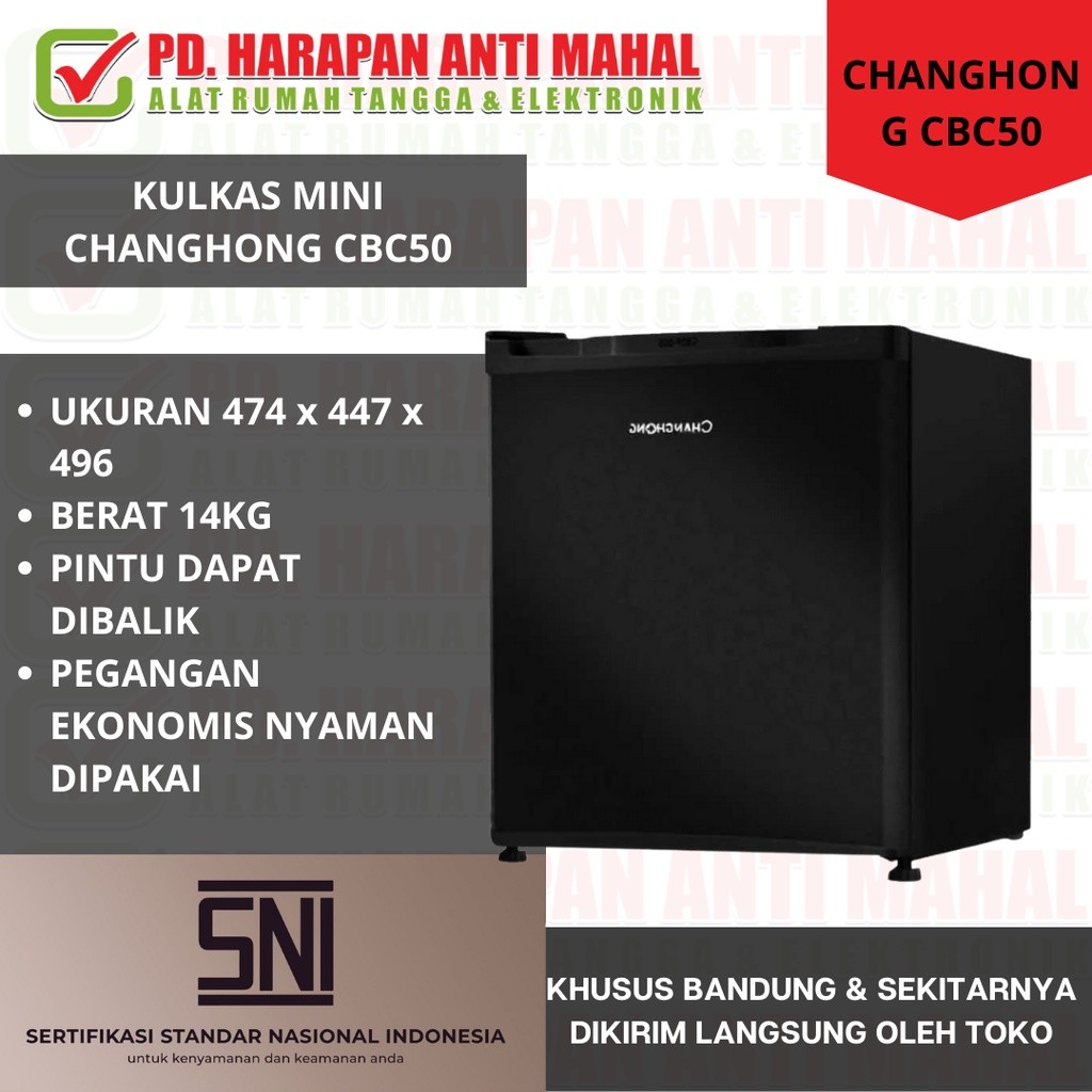 KULKAS MINI CHANGHONG CBC50/ KULKAS KECIL CHANGHONG CBC50/ KULKAS CHANGHONG CBC50/ KULKAS ANAK KOST 