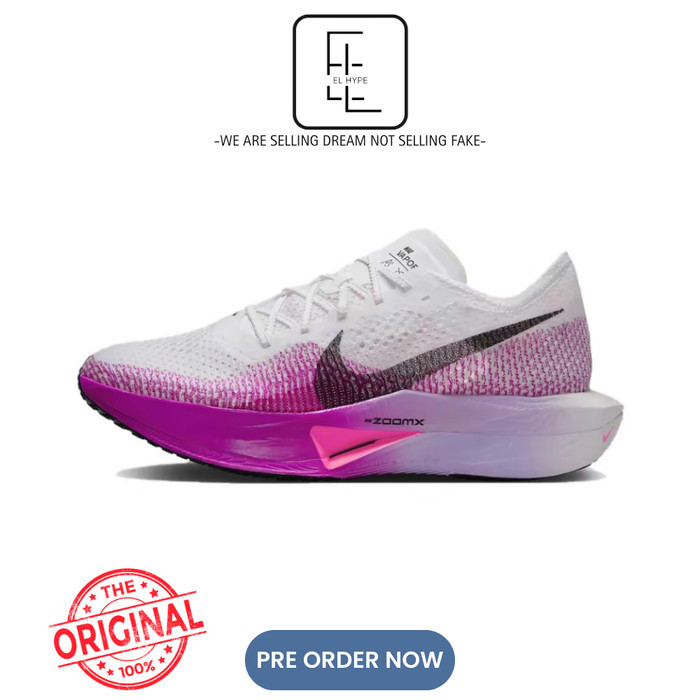 Nike ZoomX Vaporfly Next% 3 White Vivid Purple (100% Original) DV4129-104