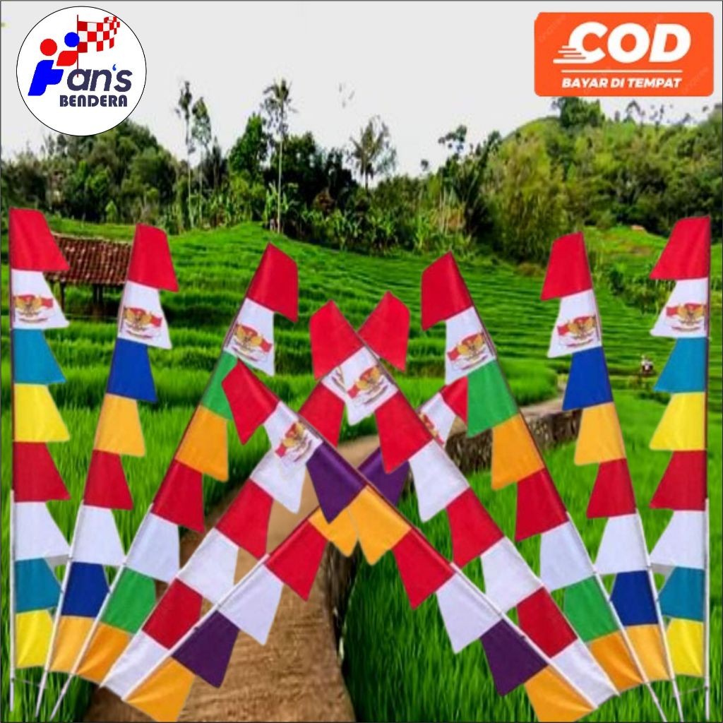 Spesial 17 Agustus // UMBUL UMBUL GERGAJI 8 DAUN 1 KODI /20 pcs /UMBUL UMBUL MERAH PUTIH / UMBUL UMB