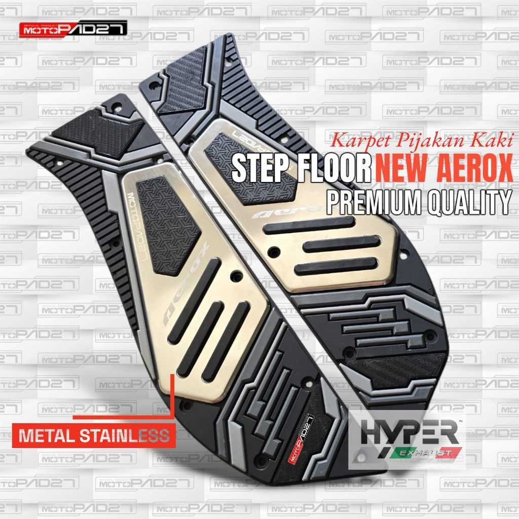 Karpet Aerox 155 Aksesoris Motor Yamaha Aerox 155 - Karpet Motor Aerox Bahan Satinless Steel - Karpe