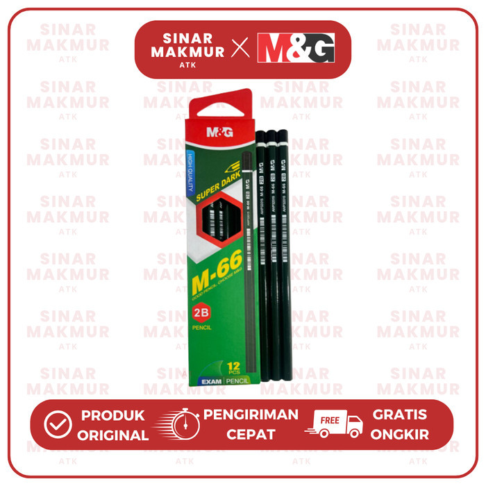 

Pensil Kayu/Ujian/Wooden Pencil Hexagonal M-66 2B M&G AWP32015 (Lsn)