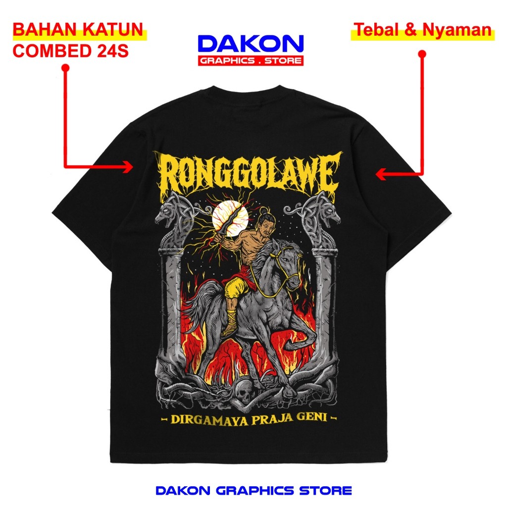 Kaos Ronggolawe 2024 original dakon graphics - Tshirt Ronggolawe dirgamaya prajageni