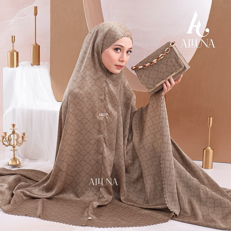 MODEL MUKENA TERBARU 2025 Mukena Dewasa Santorini Silk 3in1 Lasercut
