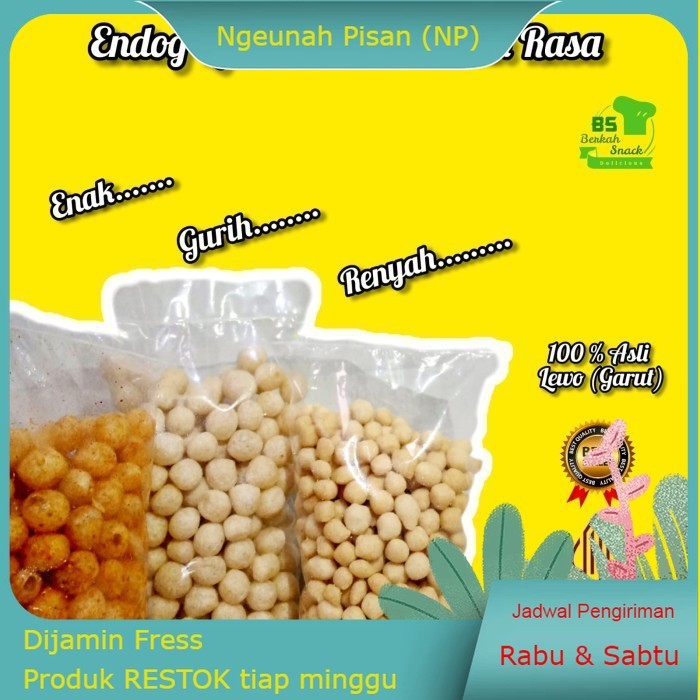 

Makanan Ringan Endog Lewo Khas Lewo Varian Kopong 1 Kg Asli Garut