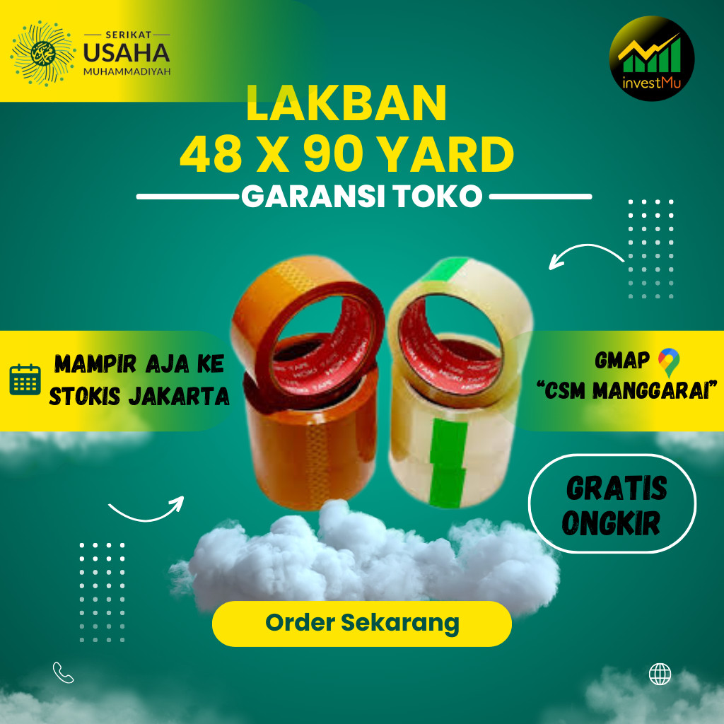 

Lakban Bening - Lakban Cokelat 45mm x 90yard (real 90yard) Berkualitas produk original SUMU