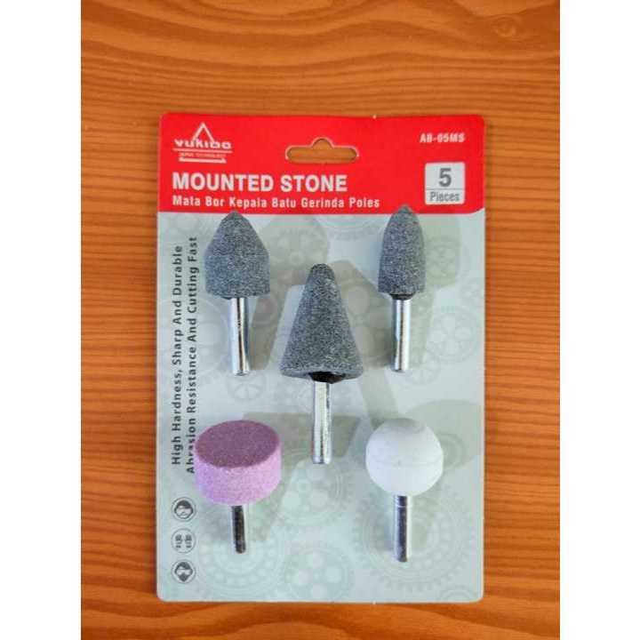 5 Pcs Batu Gerinda Mini Grinder Mounted Stone 5 Pcs Batu Gerinda Mini Mata Bor Tuner - Batu Osco set