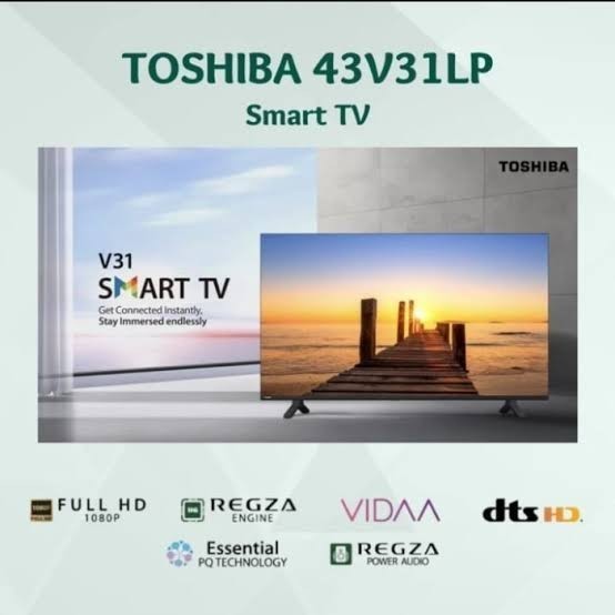 TOSHIBA 43V31LP Smart FHD TV Vidaa 43inch 43 V 31 LP Garansi