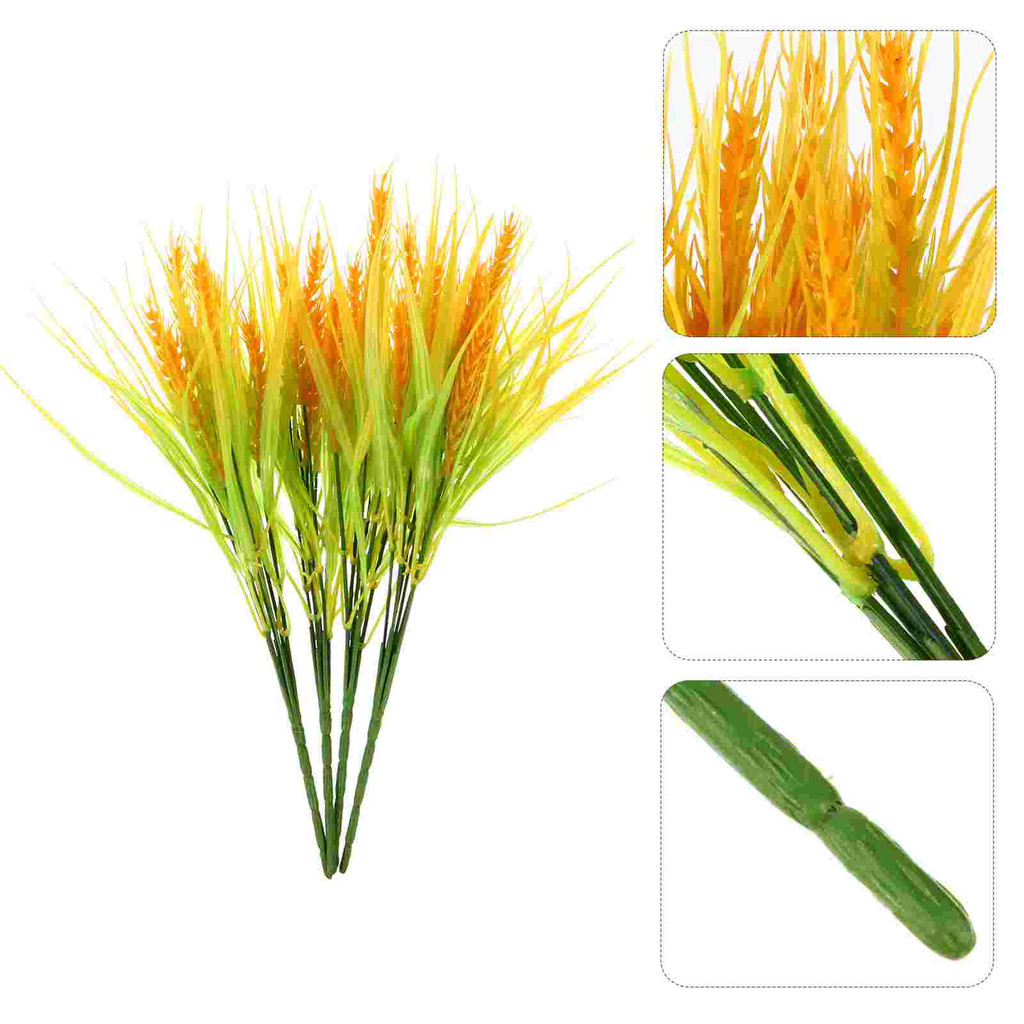 

Simulated Ears of Wheat Artificial Stalks Simulation Bundle Decor Bouquets Plants