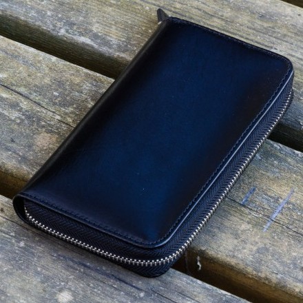 

[New]PROMO GALEN LEATHER Leather Zippered 3 Slots Pen Case - Black