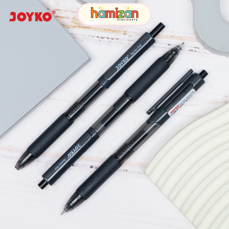 

( 1 pcs ) Pulpen Joyko Apola Gel / Gel Pen Cetrek / Retractable pen GP-355 0.5mm Joyko / Gel Pen Pulpen Pena Joyko GP-355 Apola Gel 0.5 mm - Black