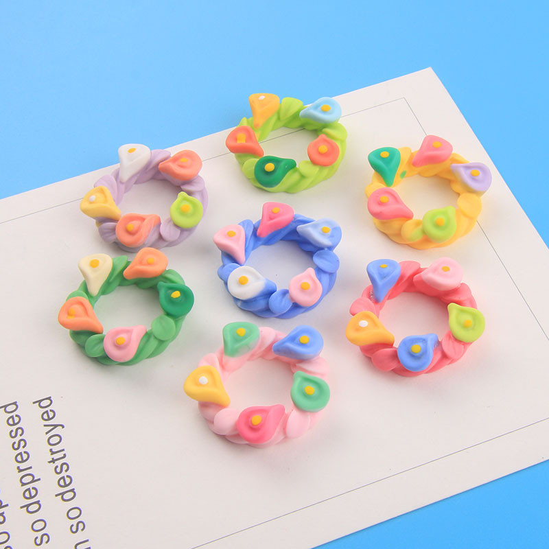 

Cute Wreaths for Christmas Flat Back Resin Cabochons Scrapbooking DIY Jewelry Craft Decoration Accessories 10pcs -Q03