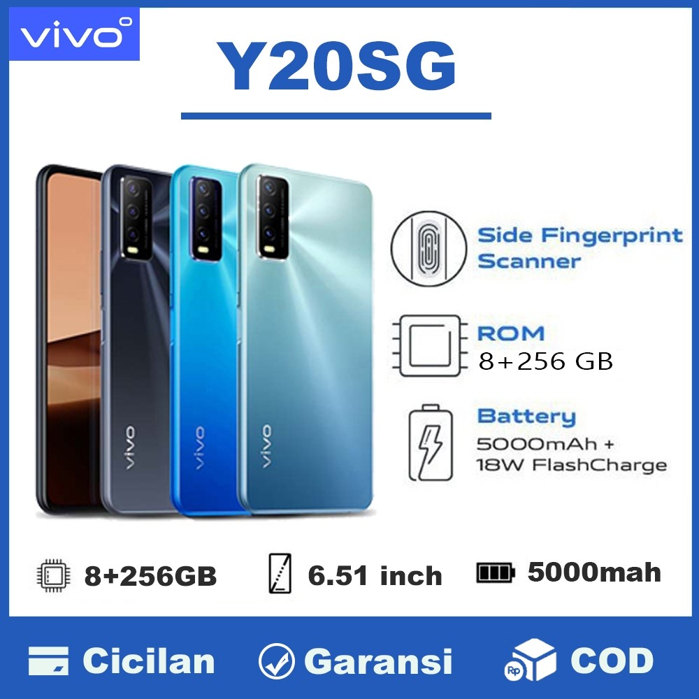 PROMO GUNCANG 12.12 SAYYY... MBOX HANDPHONE vivo Y20S G ram 8 256 GB Smartphone hp