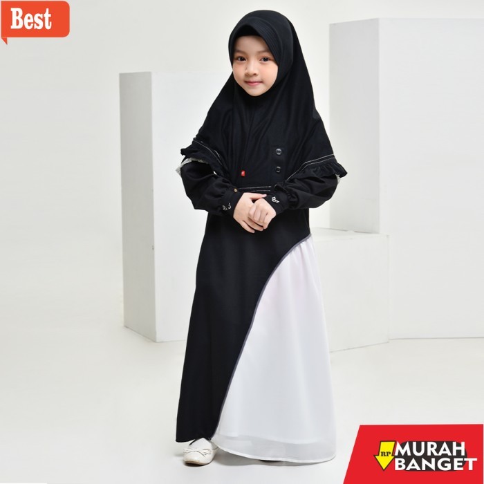 gamis terbaru 2025 Rabbani - Baju Muslim Anak Gamis Bani Batuta Salwah Exclusive - 41T Terracota, 1-