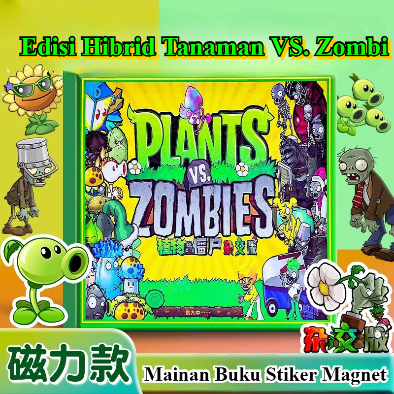 

COD PLANT VS ZOMBIES Magnetic Sticker Book DIY Ukuran Jumbo Untuk Anak Cowok/ Mainan Buku Stiker Magnet Anak Motif Zombies Lucu