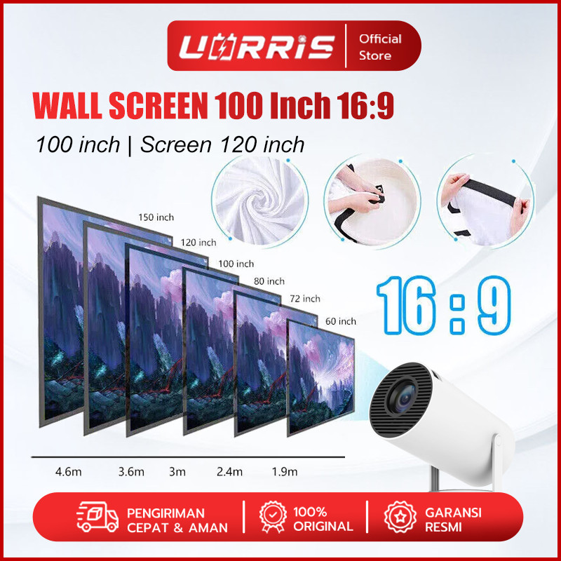 UORRIS Elastic Screen 100 inch | Screen 120 inch