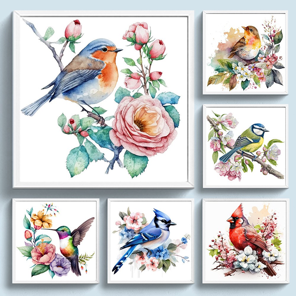 

Bird Series Kit Full Embroidery Eco-cotton Thread 18CT Printed Animals Cross Stitch Kit Artwork for Living Room Bedroom Entrance