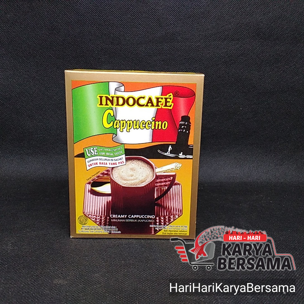 

MINUMAN KOPI BUBUK INDOCAFE CAPPUCINO BOX 5'S X 25GR